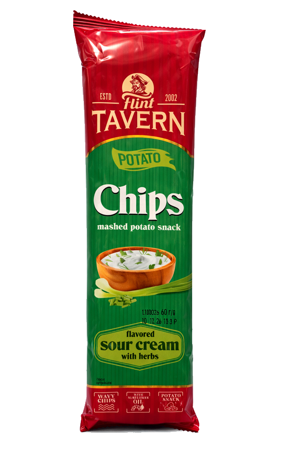 Flint Tavern Sour Cream & Herbs Chips 60g