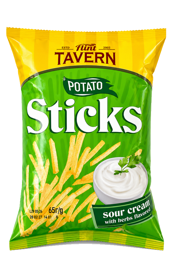 Flint Tavern Sour Cream & Herbs Fries 65g